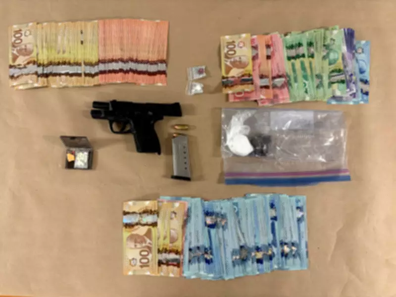 Loaded Gun, Drugs, and Cash Seized from Rideshare Passenger in Guelph