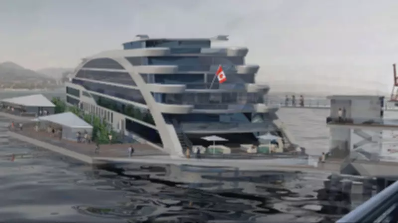Luxury Floating Hotel Proposed for Vancouver's Coal Harbour, Shaped Like Giant Yacht