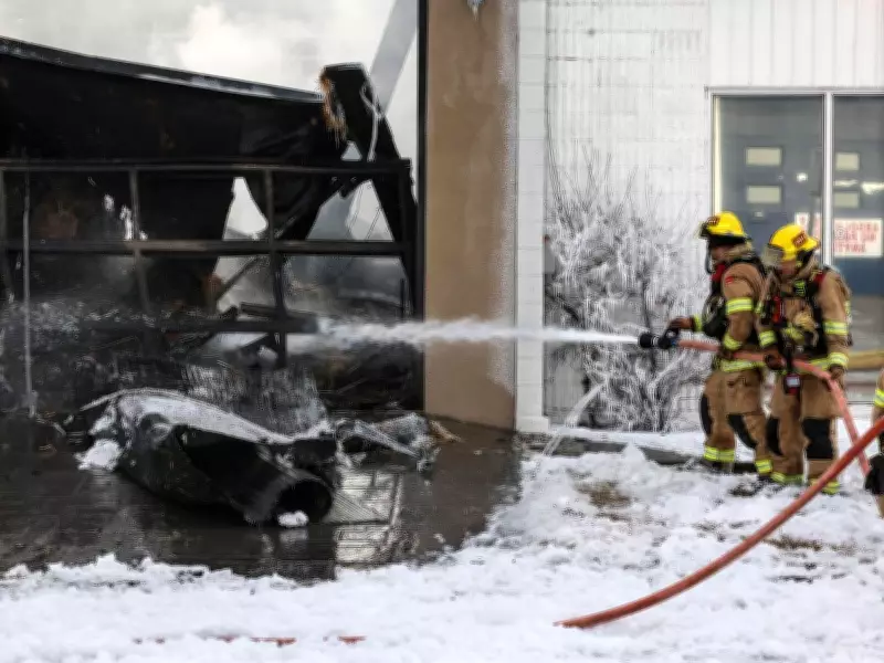 Major Fire Destroys Auto Shop and Luxury Car Dealership in Southwest Calgary