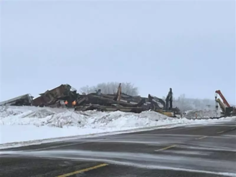 Major Train Derailment Reported Near Lestock, Saskatchewan