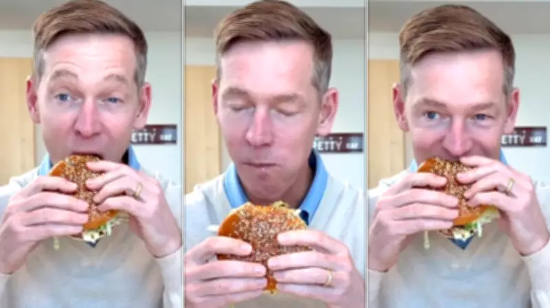 McDonald's CEO's Dainty Bite of New Big Arch Sandwich Sparks Viral Confusion