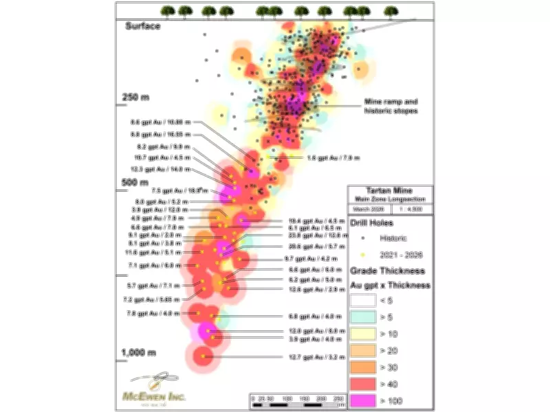 McEwen Reports Tartan Mine Gold Resource: Over 600,000 Ounces Estimated
