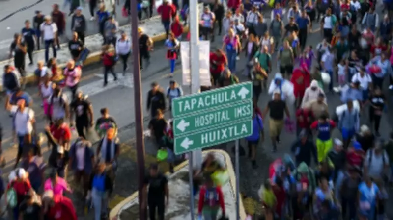 Migrants March from Southern Mexico, Protesting Delays and Seeking Work Permits