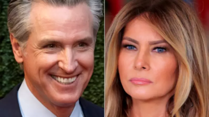 Newsom's Team Trolls Trump with Robot Meme After Melania's Summit Appearance