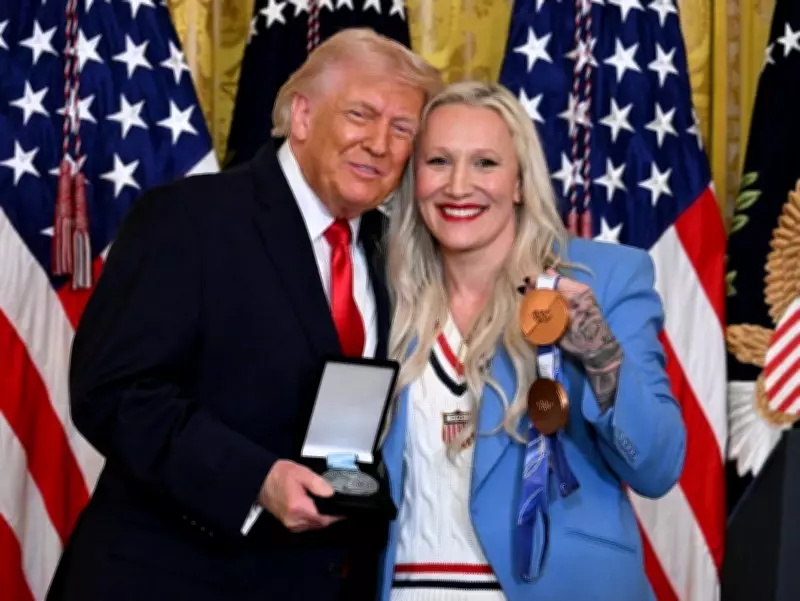 Olympian Kaillie Humphries Awards Trump for Supporting Women's Sports
