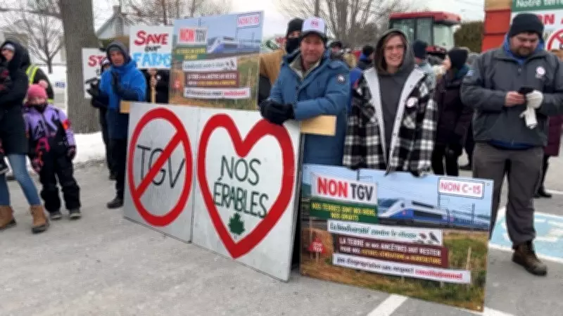 Protesters Rally in Hawkesbury Against High-Speed Rail Project Amid Local Concerns