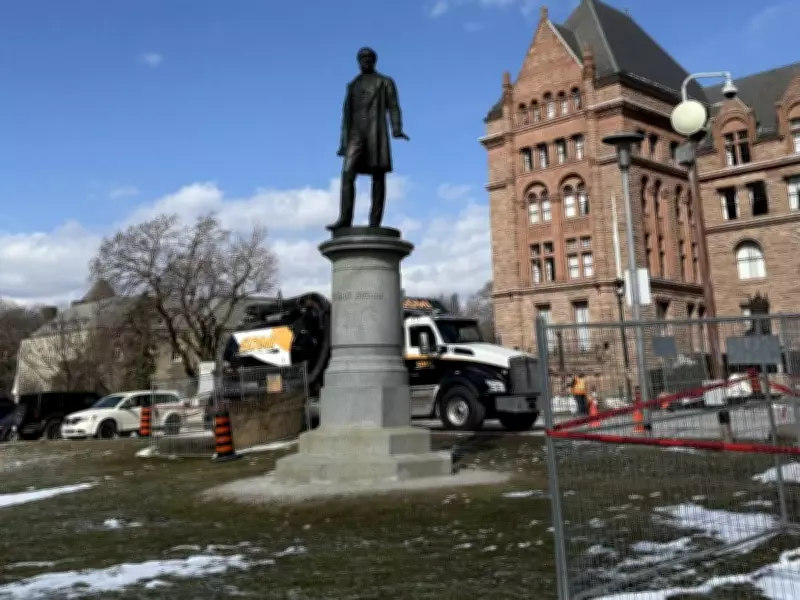 Queen's Park Statues to be Temporarily Covered After Vandalism During Student Protest
