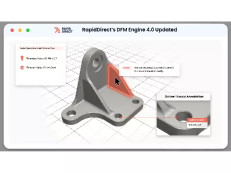 RapidDirect's AI-Powered DFM Engine 4.0 Revolutionizes 3D Design to Manufacturing