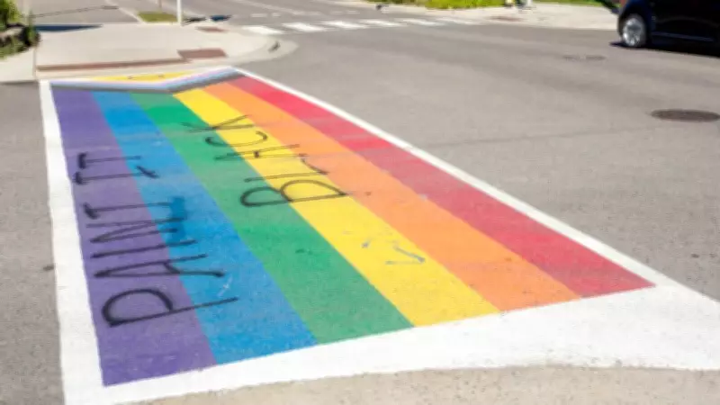 Sault Pride Crosswalk Vandalized Again, Mayor Condemns Act as City's Worst