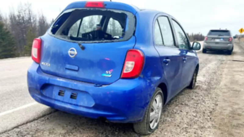 Senior Speeding in Vehicle Without Back Window Near North Bay, Police Report