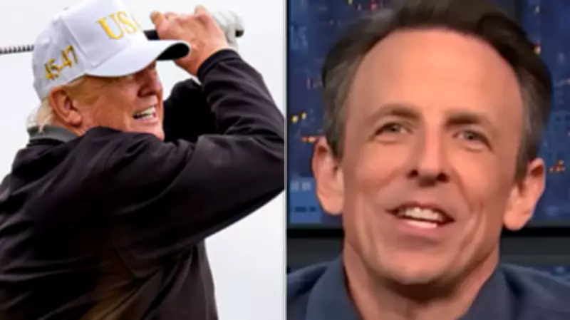 Seth Meyers Mocks Trump's Golf Habit and Club Health Violations