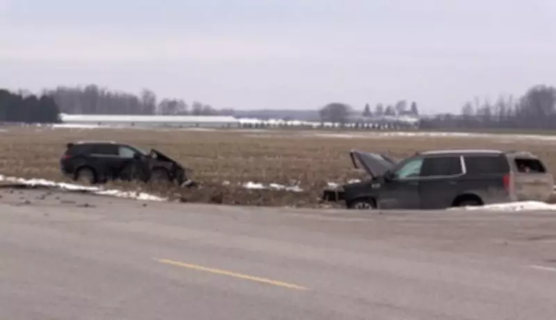 Six Hospitalized After Two-Vehicle Collision in Huron County Near Seaforth
