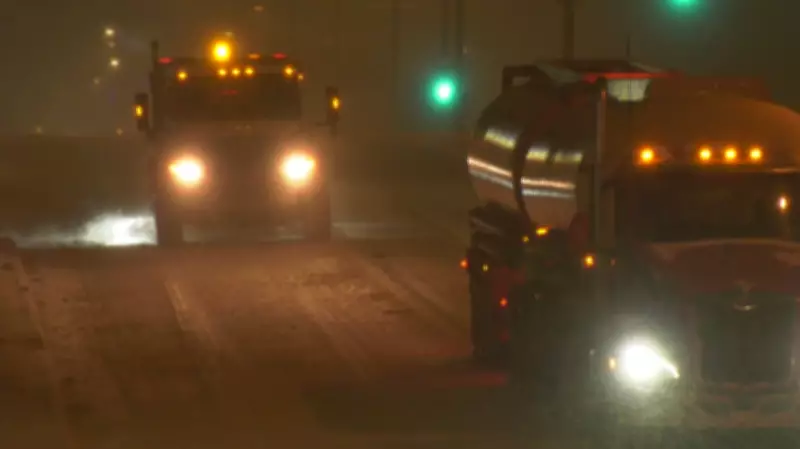 Snowfall Creates Slick Commute for Calgary Drivers Following Weekend Storm