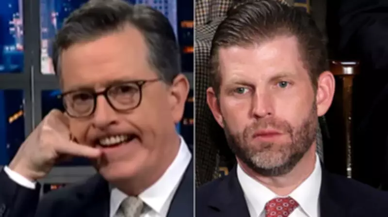 Stephen Colbert Mocks Trump's Awkward Comment About Son Eric on Late Show