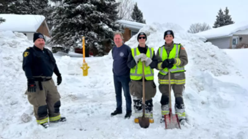 Sudbury Firefighters Race to Uncover Snow-Buried Hydrants as Every Second Counts