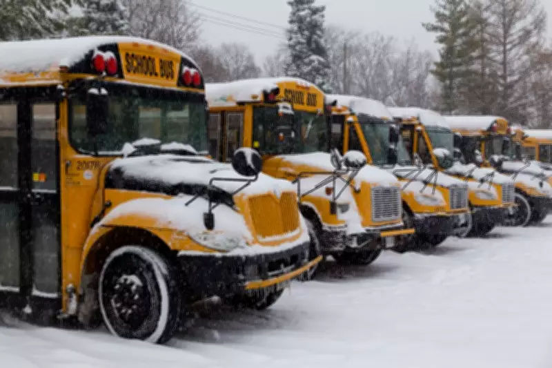 Sudbury School Bus Service Suspended Amid Ongoing Snow Cleanup Operations