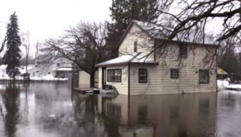 Temporary Dam Built to Protect Pinkerton Homes After Earthen Dam Failure