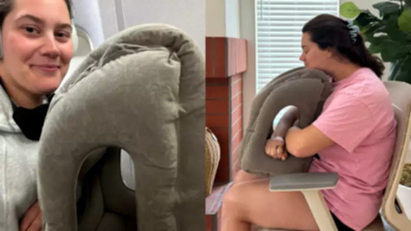 The Inflatable Travel Pillow That Transforms Long-Haul Flight Sleep