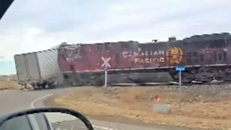 Train Smashes Through Semi Trailer in Alberta, RCMP Issues Rail Crossing Warning