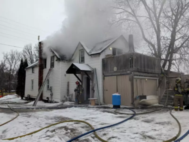 Two Displaced After Commercial-Residential Fire in Manotick