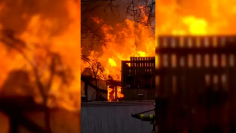 Two Evacuate Safely as Blaze Engulfs Rear of London Home
