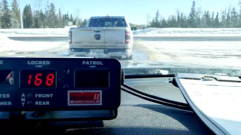 Unlicensed Driver Clocked at 168 km/h in 90 km/h Zone in Northern Ontario