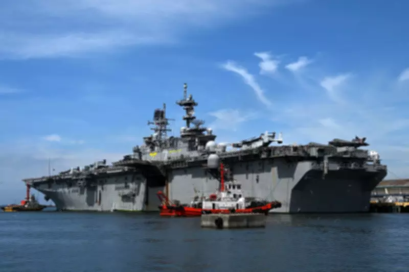 U.S. Navy Warship USS Tripoli Tracked Heading to Middle East with Marine Troops