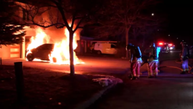 Vaughan Police Investigate Vehicle Fire as Potential Arson Incident