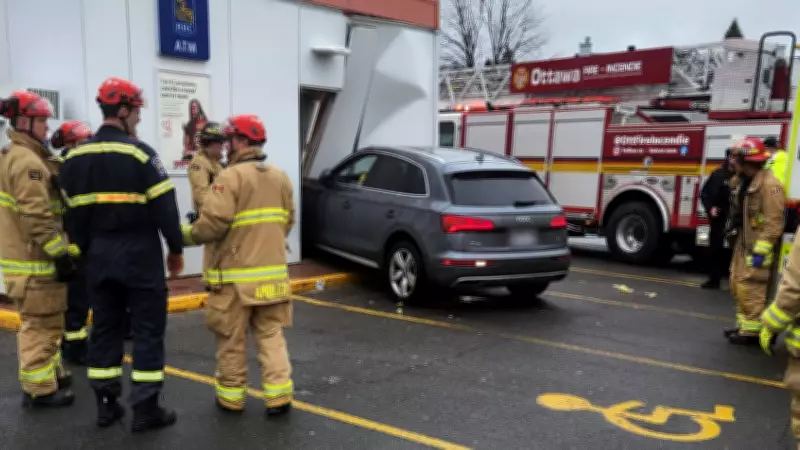Vehicle Collides with Barrhaven Gas Station, Ottawa Police Investigate Incident