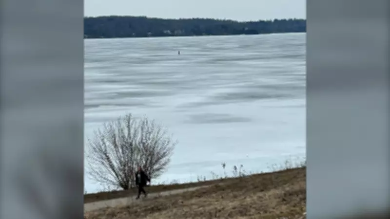 Video Shows Person Walking on Potentially Thin Ice in Kempenfelt Bay