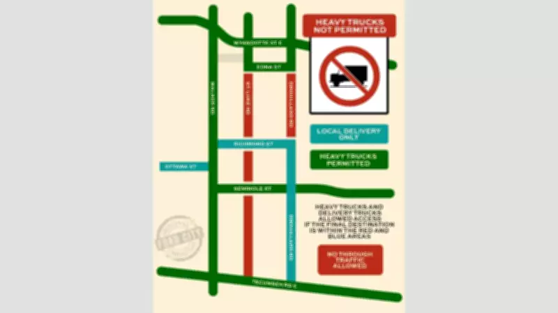 Windsor Bans Heavy Trucks as Through Traffic on Drouillard Road in Ford City