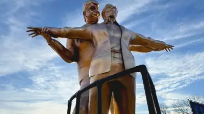 Controversial Trump-Epstein Statue Erected Near U.S. Capitol in Washington D.C.