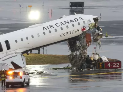 Photos Reveal Devastation and Chaos After Air Canada Crash at LaGuardia Airport