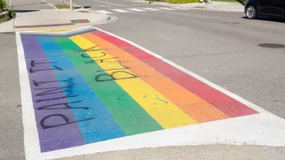 Sault Pride Crosswalk Vandalized Again, Mayor Condemns Act as City's Worst