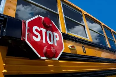 Three Injured as School Bus Overturns in Ditch in British Columbia Interior