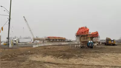 Windsor's Banwell-E.C. Row Overpass Construction Advances Despite Winter Chill