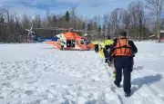 60-Year-Old Snowmobiler Airlifted with Critical Injuries After Lake Simcoe Crash