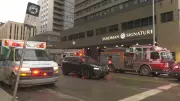 Calgary Fire Department Battles Blaze at Downtown Hotel Parkade