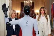 Melania Trump Hosts Global Summit, Showcases Humanoid Robot with French First Lady