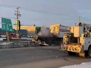 Morning Traffic Snarls on Saskatoon's Circle Drive After Semi-Truck Fire