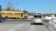 No Injuries Reported After School Bus and Truck Collision in Sudbury Friday Morning