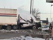 Semi-Truck Fire on Circle Drive Causes Traffic Disruption in Saskatoon