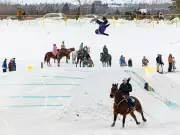 Skijoring Thrills Saskatoon: Horses, Snowboards and Flames Ignite Optimist Hill