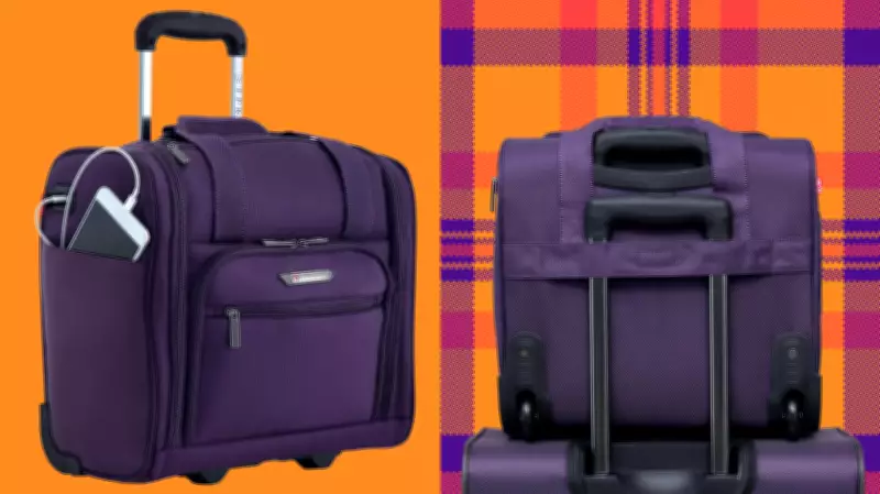 Affordable Rolling Underseat Bag Saves Traveler's Back and Arms
