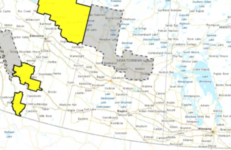 Alberta Clipper Winter Storm Targets Northwest and Central Saskatchewan Regions