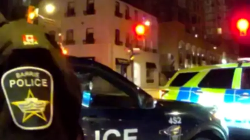 Barrie Police Apprehend Unruly Individual in Downtown Core After Street Blockade