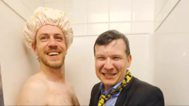Calgary Mayor Fulfills Water Conservation Pledge with Radio Host Shower Event