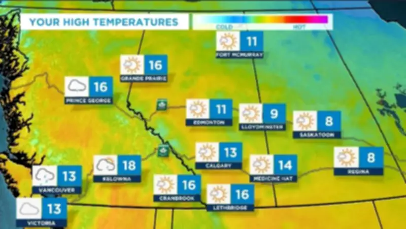 Calgary Warm Spell: 13C to 23C Highs for Next 10 Days