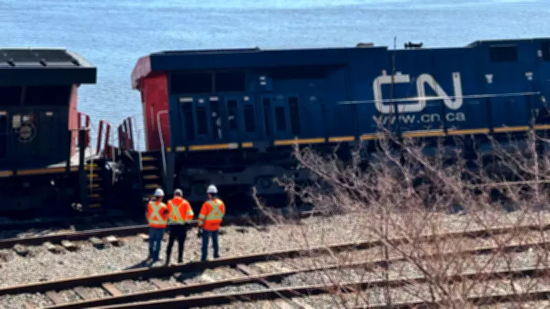 CN Train Derailment Near Courtney Bay Causeway in Saint John, N.B.