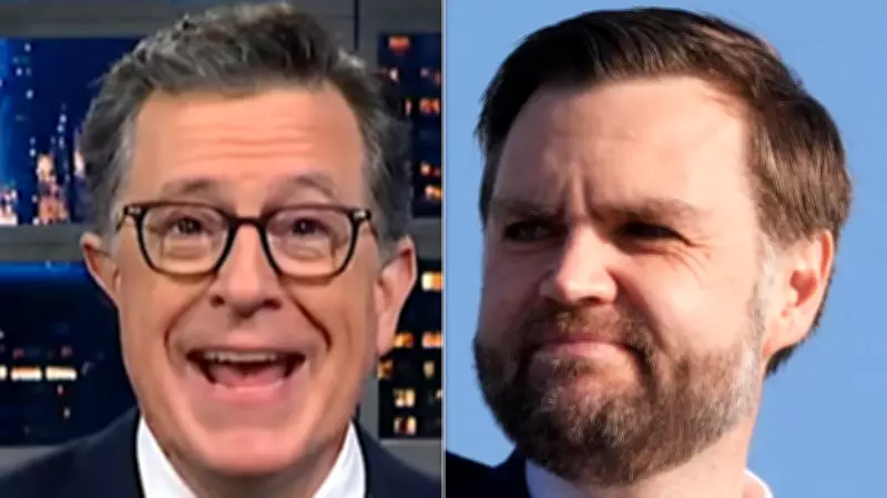 Colbert's Monologue Mocks Trump's Jesus Post and JD Vance's Political Rise